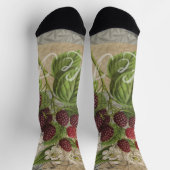 Blackberries Bloementuin Bloemvlinder Kunst Sokken (Top)