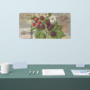 Blackberries Bloementuin Bloemvlinder Kunst Spandoek
