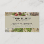 Blackberries Bloementuin Bloemvlinder Kunst Visitekaartje (Achterkant)