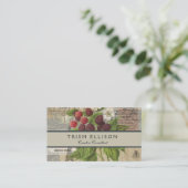 Blackberries Bloementuin Bloemvlinder Kunst Visitekaartje (Staand voorkant)