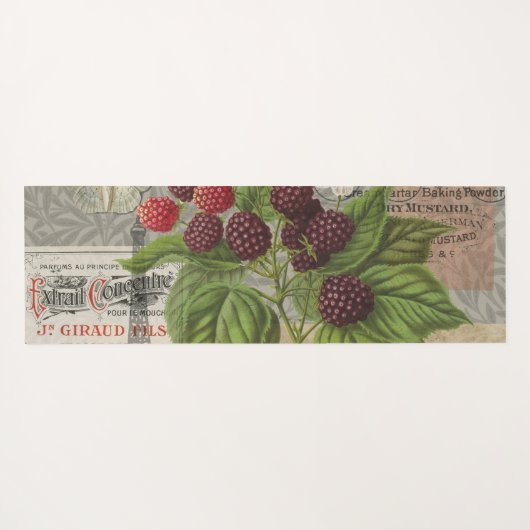 Blackberries Bloementuin Bloemvlinder Kunst Yogamat (Achterkant (horizontaal))