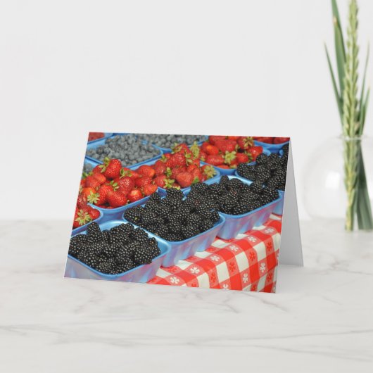 Blackberries en aardbeien kaart (Voorkant)