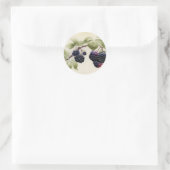  Blackberries en  Briefkaart Ronde Sticker (Tas)