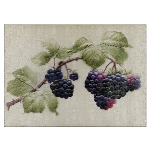 Blackberries en  Briefkaart Snijplank (Voorkant)