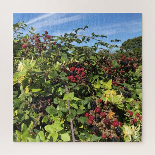 Blackberries en Honeysuckle in het Engels Land Legpuzzel (Verticaal)