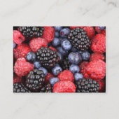 Blackberries, frambozen, blauwe bosbessen visitekaartje (Achterkant)