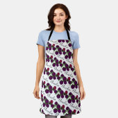 Blackberries fruit tekening naam patroon schort (Gedragen)