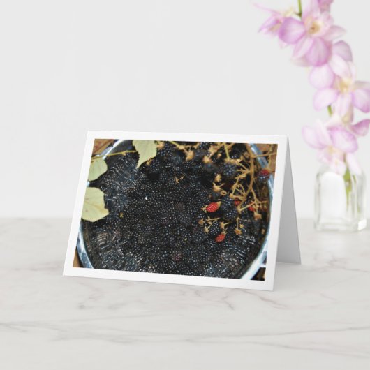 Blackberries in Colander Kaart (Orchidee)