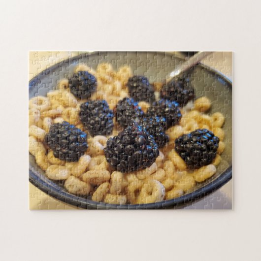 Blackberries in granen legpuzzel (Horizontaal)