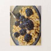 Blackberries in granen legpuzzel (Verticaal)