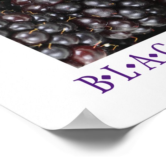 Blackberries Kitchen Art Poster (Hoek)