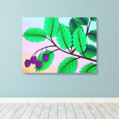 Blackberries on a Branch Canvas Afdruk (Insitu (Houten vloer))
