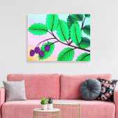 Blackberries on a Branch Canvas Afdruk (Insitu (Woonkamer))