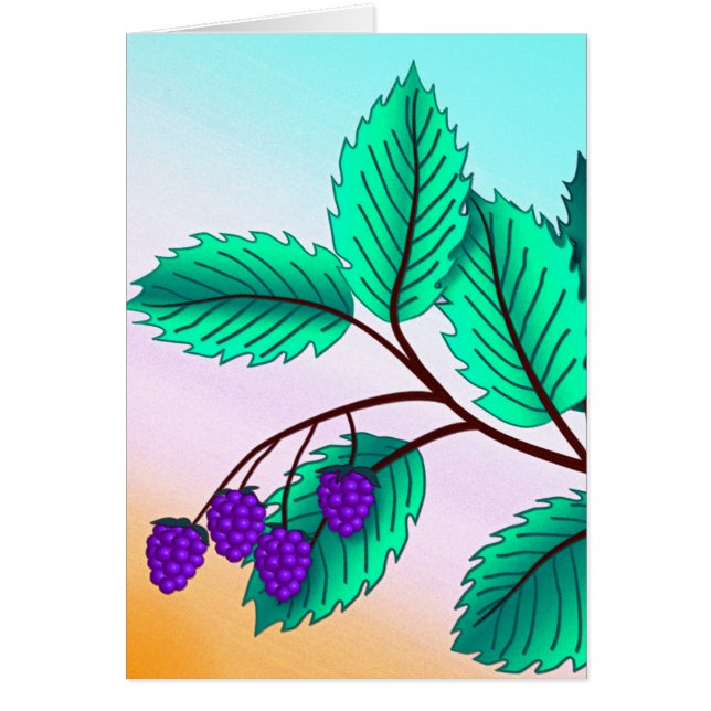 Blackberries op een tak (Voorkant)