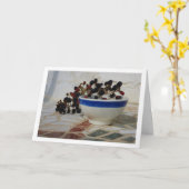 Blackberries op mozaïekkaart kaart (Gele Bloem)