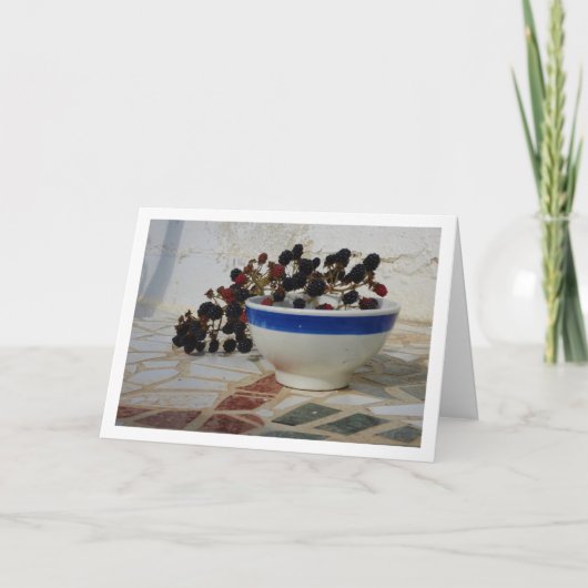 Blackberries op mozaïekkaart kaart (Voorkant)