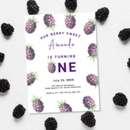 Blackberry 1e verjaardagsfeestje | Eerste bessen Kaart