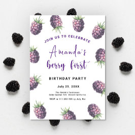 Blackberry 1e verjaardagsfeestje | Eerste bessen Kaart