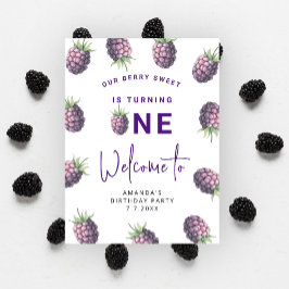 Blackberry 1e verjaardagsfeestje | Eerste bessen Poster