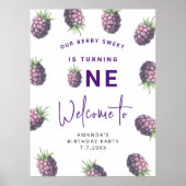 Blackberry 1e verjaardagsfeestje | Eerste bessen Poster (Voorkant)