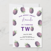 Blackberry 2e verjaardagsfeestje | Eerste bessen Kaart (Voorkant)