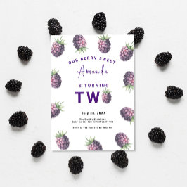 Blackberry 2e verjaardagsfeestje | Eerste bessen Kaart