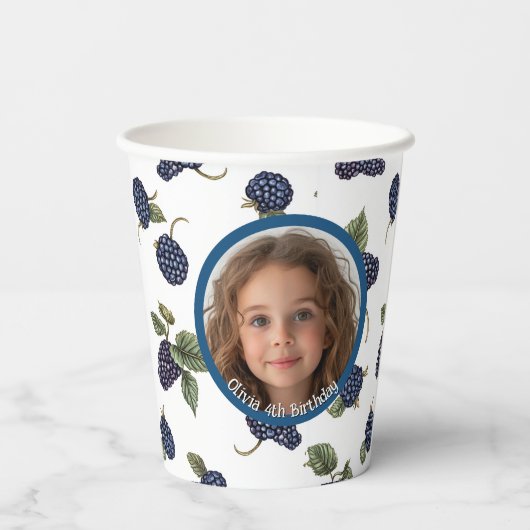 BlackBerry Aangepaste foto en naam Paper Papieren Bekers (Achterkant)