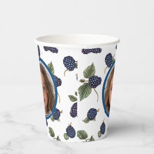 BlackBerry Aangepaste foto en naam Paper Papieren Bekers (Rechts)