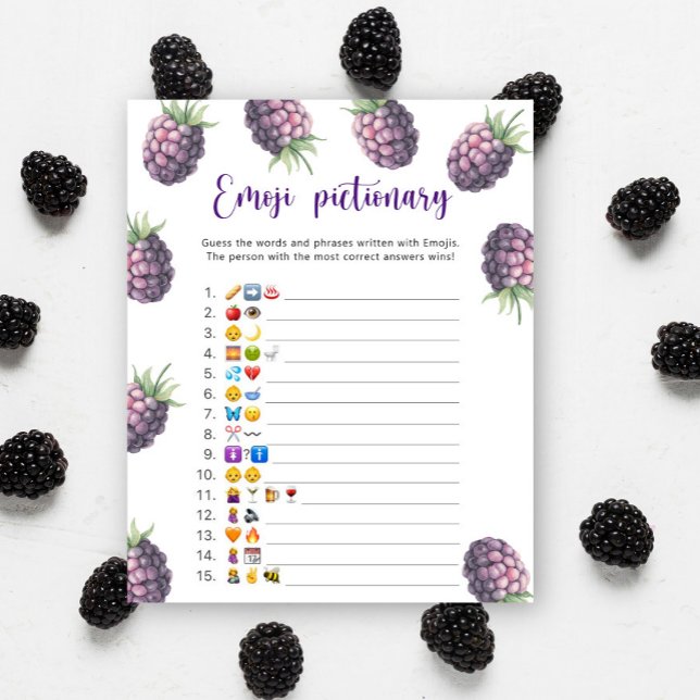Blackberry - baby shower emoji pictionary spel (Creator heeft geüpload)