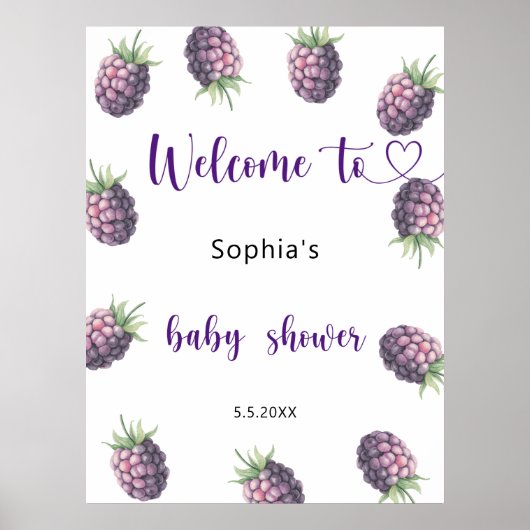 Blackberry-baby shower poster (Voorkant)