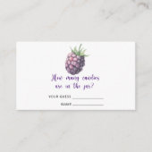 Blackberry - baby shower raden hoeveel snoepjes informatiekaartje (Voorkant)