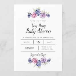 Blackberry-Baby shower | Waterverf bessen Kaart