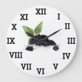 BlackBerry Berry waterverf Fruit Zomer Kleurrijk Grote Klok (Voorkant)