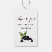 Blackberry bessen fruit Elegante moderne bruiloft Cadeaulabel (Voorkant)