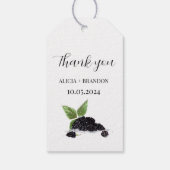 Blackberry bessen fruit Elegante moderne bruiloft Cadeaulabel (Achterkant)