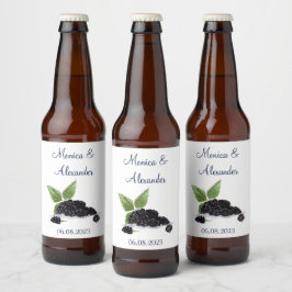 Blackberry Blackberries maakt zomerweddenschap Bier Etiket