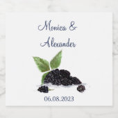 Blackberry Blackberries maakt zomerweddenschap Sparkling Wijnetiket (Enkel label)