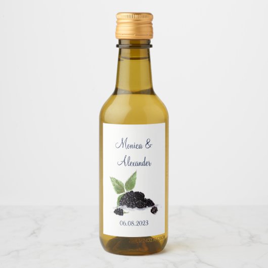 Blackberry Blackberries maakt zomerweddenschap Wijn Etiket (Voorkant)