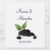 Blackberry Blackberries maakt zomerweddenschap Wijn Etiket (Enkel label)