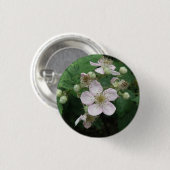 Blackberry Bloemen Knop Ronde Button 3,2 Cm (Voorkant /achterkant)