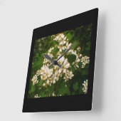 Blackberry Blossom Vierkante Klok (Hoek)