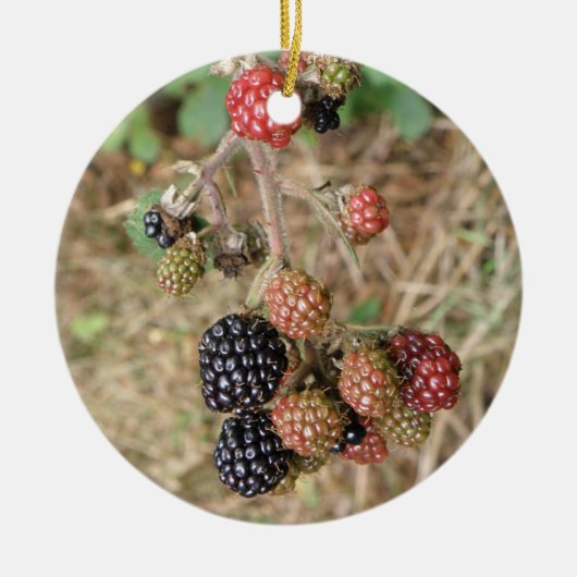 Blackberry Bonanza Custom Birthday Keramisch Ornament (Voorkant)