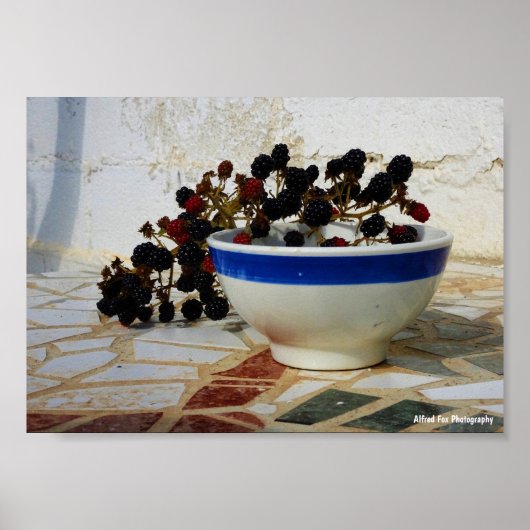Blackberry Bowl op Mosaic Poster (Voorkant)