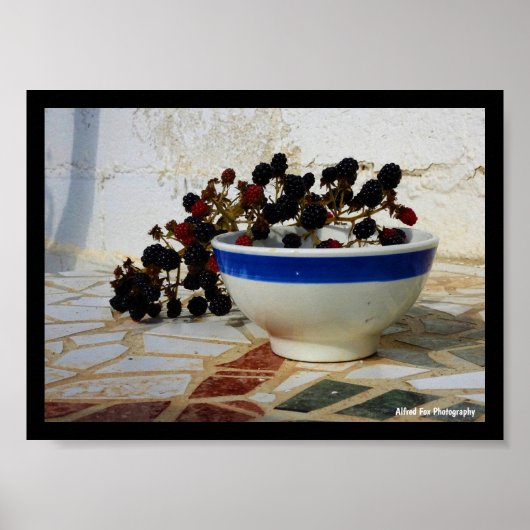 Blackberry Bowl op Mosaic Poster (Voorkant)