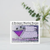 BlackBerry Bramble Martini Recept Briefkaart (Staand voorkant)