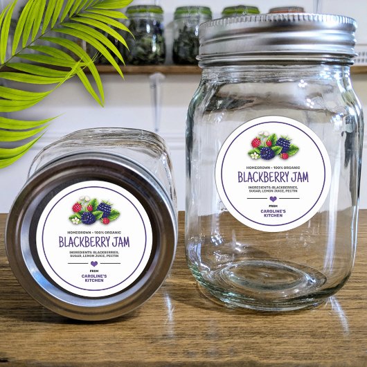 BlackBerry Canning Jar Label