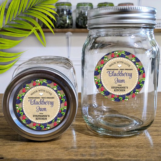 BlackBerry Canning Jar Label