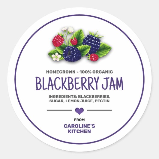 BlackBerry Canning Jar Label (Voorkant)