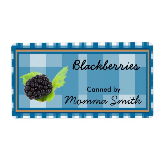 Blackberry Custom Canning Labels (Voorkant)