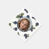 BlackBerry Custom foto en naam Paper Bord Servet (Hoek)